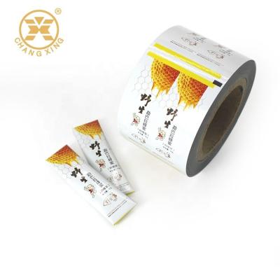 China Película de rollo de empaquetado de Honey Sachet Packaging Wrapping Plastic de la alta barrera del polvo del café en venta