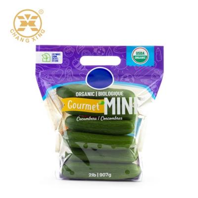 China PP Gravure Vegetable Packing Bags VMPET Transparent Packaging Plastic Bag for sale