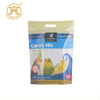 China Environmental Glossy PE Pet Food Packaging Bag 20kg 25kg Standing Zipper Pouch for sale