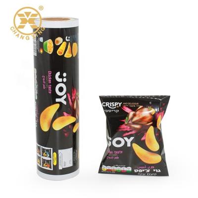 China Laminated Food Packaging BOPP/VMCPP Plastic Roll Film Potato Chips Roll for sale