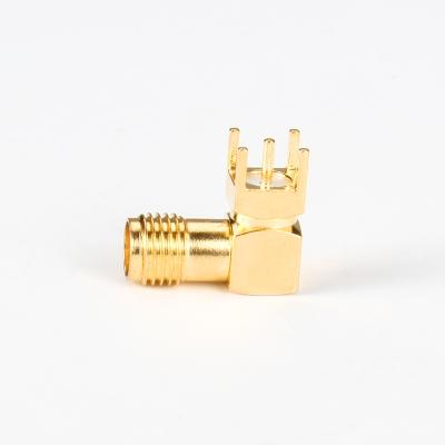 China 50 OHM Female PCB Mount Connector PCB Mounting Wifi Antenna Connector 3KW Max for sale