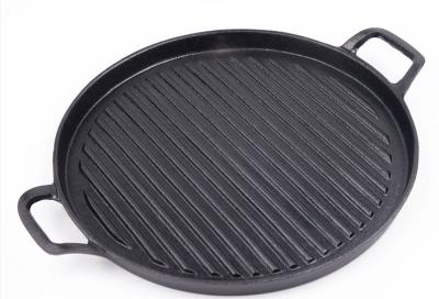 China BBQ Pre Seasoned Cast Iron Griddle Pan With Superior Heat Retention for sale