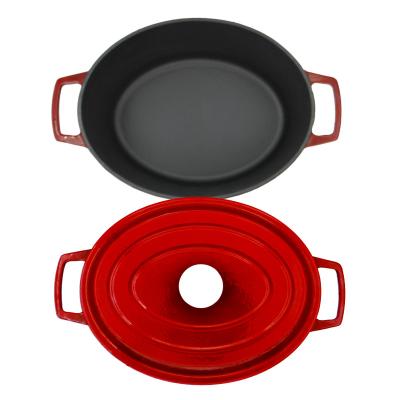 Chine Émaillez le fer les poignées 4.5L/6.8L deux de Stew Pot pour la vaisselle de cuisine à vendre
