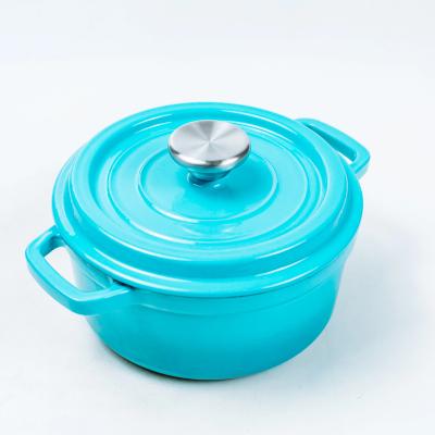 China 20cm Cast Iron Dutch Oven Enamel Covered Round Dutch Oven  Classic Style for sale