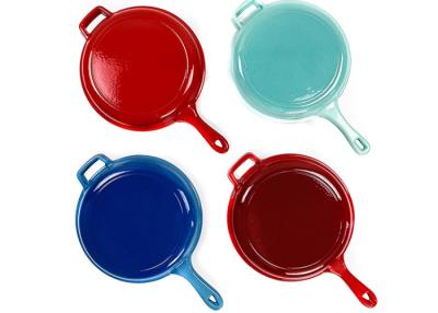China 2 In 1 Cast Iron Casserole Skillet Enamel Coated  3.2 Quart for sale