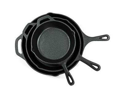 China 12 Inch Cast Iron Deep Fryer Large Skillet For Family Meals for sale