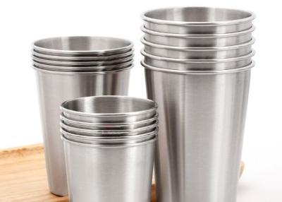 China Cuatom Silver 304 Stainless Steel Cups Sets Dishwasher Safe Scratch-Proof for sale