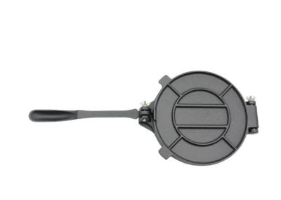 China 20cm Cast Iron Tortilla Press Maker Flat Bottom Black Round Shape for sale