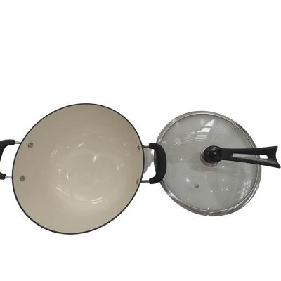 Chine Poignée chinoise de Pan Skillet With Removable Silicone de wok de la fonte 11Inch classique à vendre