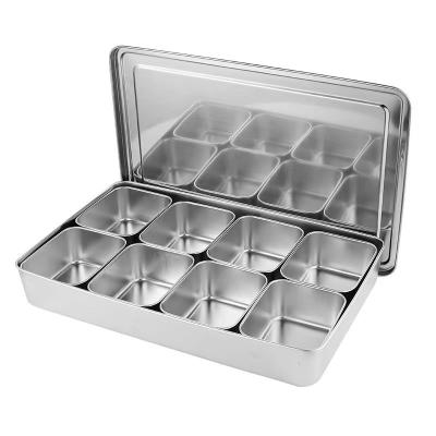 China 2/3/4/6/8 Flavor Stainless Steel Seasoning Box/Spice Pots for sale