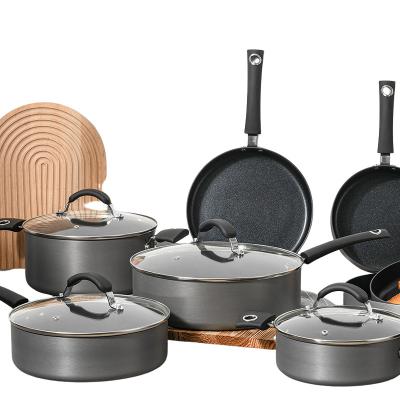 China Durable Aluminum Cookware Set With Handle Non-Stick Coating for sale