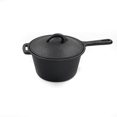 China Heavy Duty Cast Iron covered Saucepan For Grilling And Oven for sale