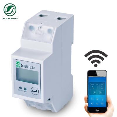China CE 60A Smart Prepaid Energy Meter Din Rail Wifi Prepaid Electricity With Monitoring System for sale