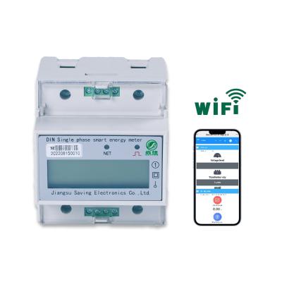 China 1.5(6)KW Single Phase Din Rail Wifi Smart Energy Meter Digital Power Monitor for sale