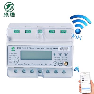 China Api Programmable Three Phase Prepaid Energy Meter Wifi 3 Phase Din Rail Meter 63a for sale