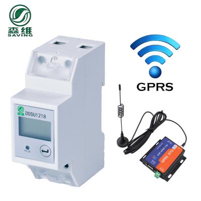 China 5A GPRS Smart Prepaid Energy Meter Din Rail Small  Single Phase Prepaid Meter for sale