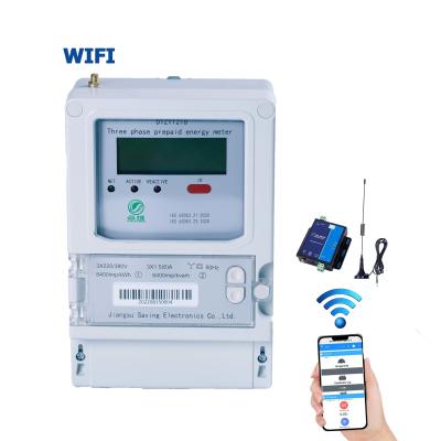 China White LCD 3 Phase Digital Power Meter Smart Prepaid System For Electricity for sale