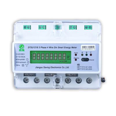 China RS485 3 Phase Energy Meter Wifi Din Rail Prepaid Metering Services With GPRS GSM for sale
