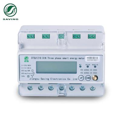 China Three phase Din rail Multi Tariff Digital LCD Display Voltage Smart Wifi Electric Energy Meter From Saving for sale