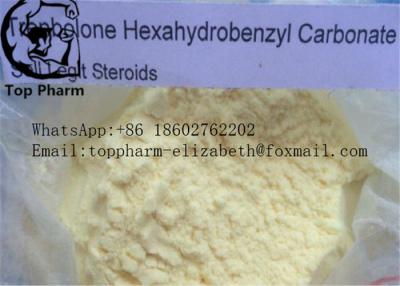 China CAS 23454-33-3 Trenbolone Hexahydrobenzyl Carbonate Build Muscle Steroids  99%purity yellow powder for sale
