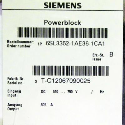 China Siemens  6SL3352-1AE38-4CA1 510-750 VDC 840 AMP VARNISHED ASSEMBLIES CONDUCTOR BAR for sale