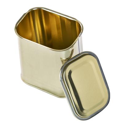 Chine 340g Food Grade Empty Hinged Trapezoidal Canning Corned Beef Tin Cans à vendre