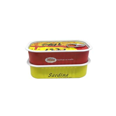 China Crude Sardine Fish in Oil Canned Sardine Brands Sardine Can 125gx50tins à venda