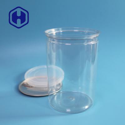 China Aluminum Lid 1000ml Disposable PET Plastic Food Cans Popcorn Packaging for sale