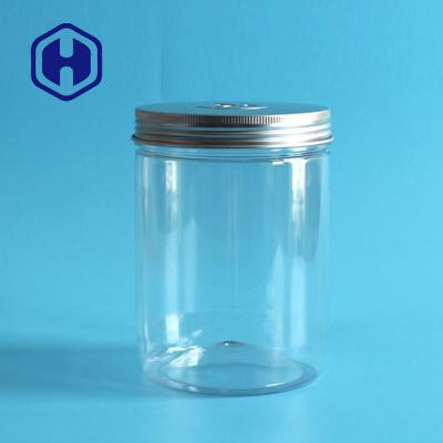 China Dried Sea Food Fish Plastic Packaging Jar 500ml With Aluminum Cap 113mm Height for sale