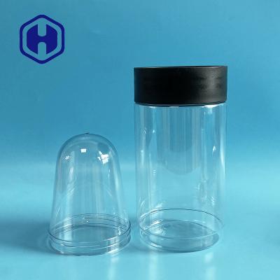 China Botella de PET de 1000 ml de preforma 307# transparente con tapa de tornillo, lata de plástico de pared gruesa boca ancha 83 mm en venta