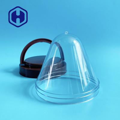 China Envases de plástico de boca ancha de 120 mm y 100 g con preforma PET con tapa transparente en venta