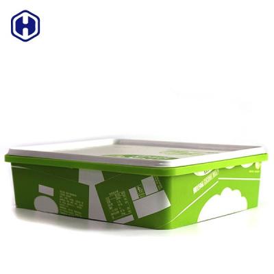 China Empty Square Plastic Food Storage Containers Eco Friendly SGS FDA Certificated for sale
