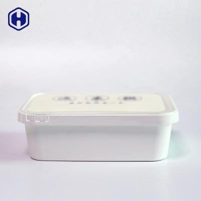 China Hot Food Square Plastic Food Containers Customized In Mould Labeling for sale