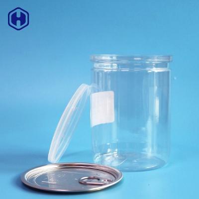 China Canned Food PET Plastic Cylindrical Containers Snack Candies Packing for sale