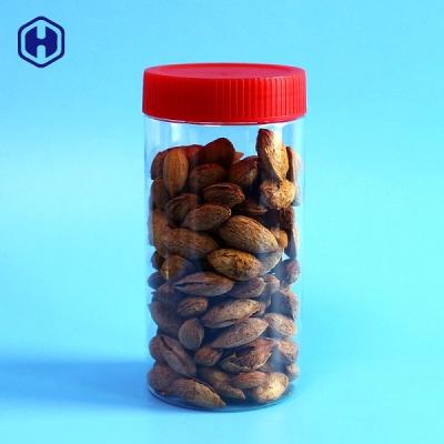 China Clear Empty Round Wide Mouth Plastic Jars Dried Nuts Cashew Packing for sale