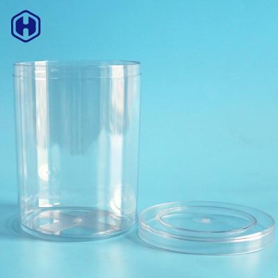 China Cylinder Canned Plastic Biscuit Containers Durable Round Plastic Tubs for sale