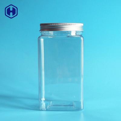China Thin Wall Square Plastic Food Containers With Aluminium Screw Cap for sale
