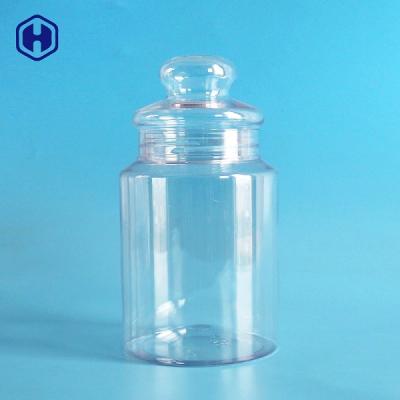 China Pagoda Lid Plastic Food Storage Jars Empty Round Plastic Canisters for sale