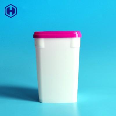 China White Food Packaging Plastic Container 690ML PP Cover Cap Plastic Cookie Boxes for sale