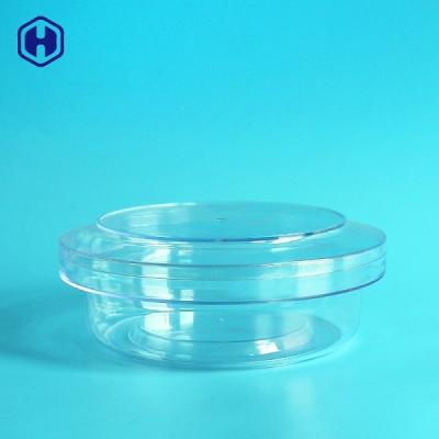 China Transparent Leak Proof Plastic Jar Wide Mouth Round Plastic Canisters for sale