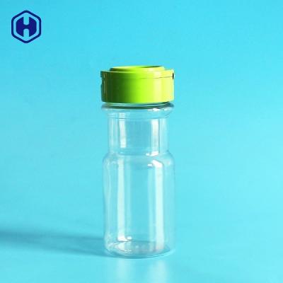 China Clear Powder Spice Jar Sifter Caps Fully Air Tight Plastic Spice Bottles for sale