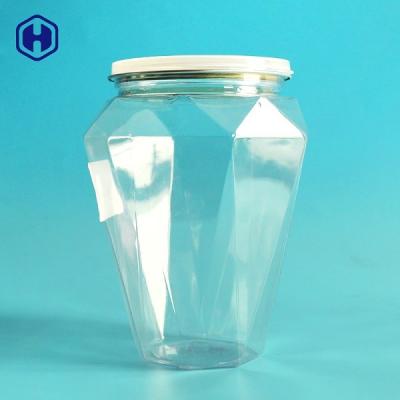 China El plástico transparente de la forma del diamante conserva las tinas plásticas vacías herméticas delicadas en venta