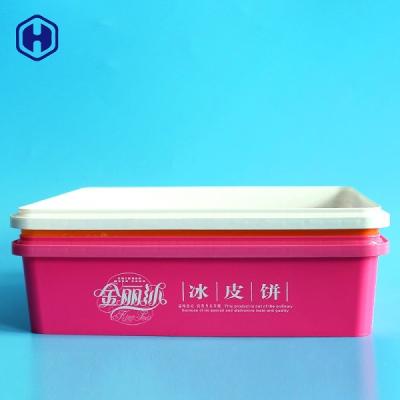 Chine emballage carré hermétique en plastique de couverture de conteneur de nourriture du gâteau pp de lune de boîte de 87oz IML à vendre