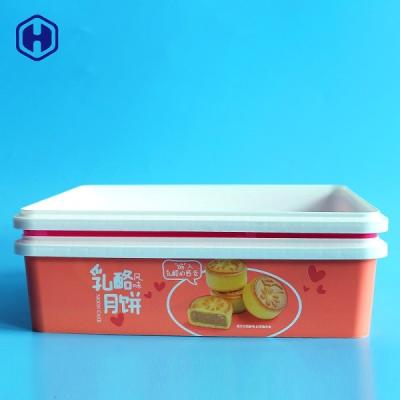 China Square Stackable IML Box Plastic PP Container Soft Moon Cake Packaging for sale