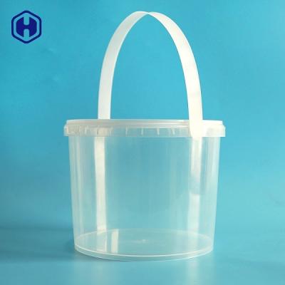 China O empacotamento de alimento redondo da cubeta clara de 3L IML reciclou cubas plásticas à venda