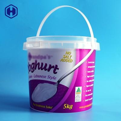 China Environmentally - Friendly Yogurt IML Bucket 5000 ML Customize Labeling for sale