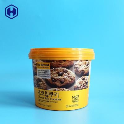 China Small Butter Cookie IML Bucket Single Handle Ring Recyclable ODM for sale