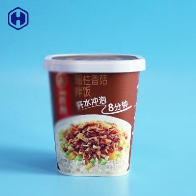 China 89MM sofortige Schalen-quadratischer Deckel Reis-IML mit Logo Printing zu verkaufen