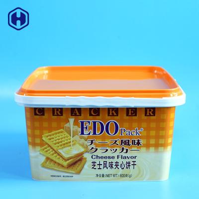 China 121mm Plastic IML Tubs With Handle Custom Logo for sale