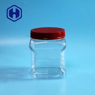 China 1450ml Pinch Grip PET Food Canister For Nuts Snacks Cap Screw for sale